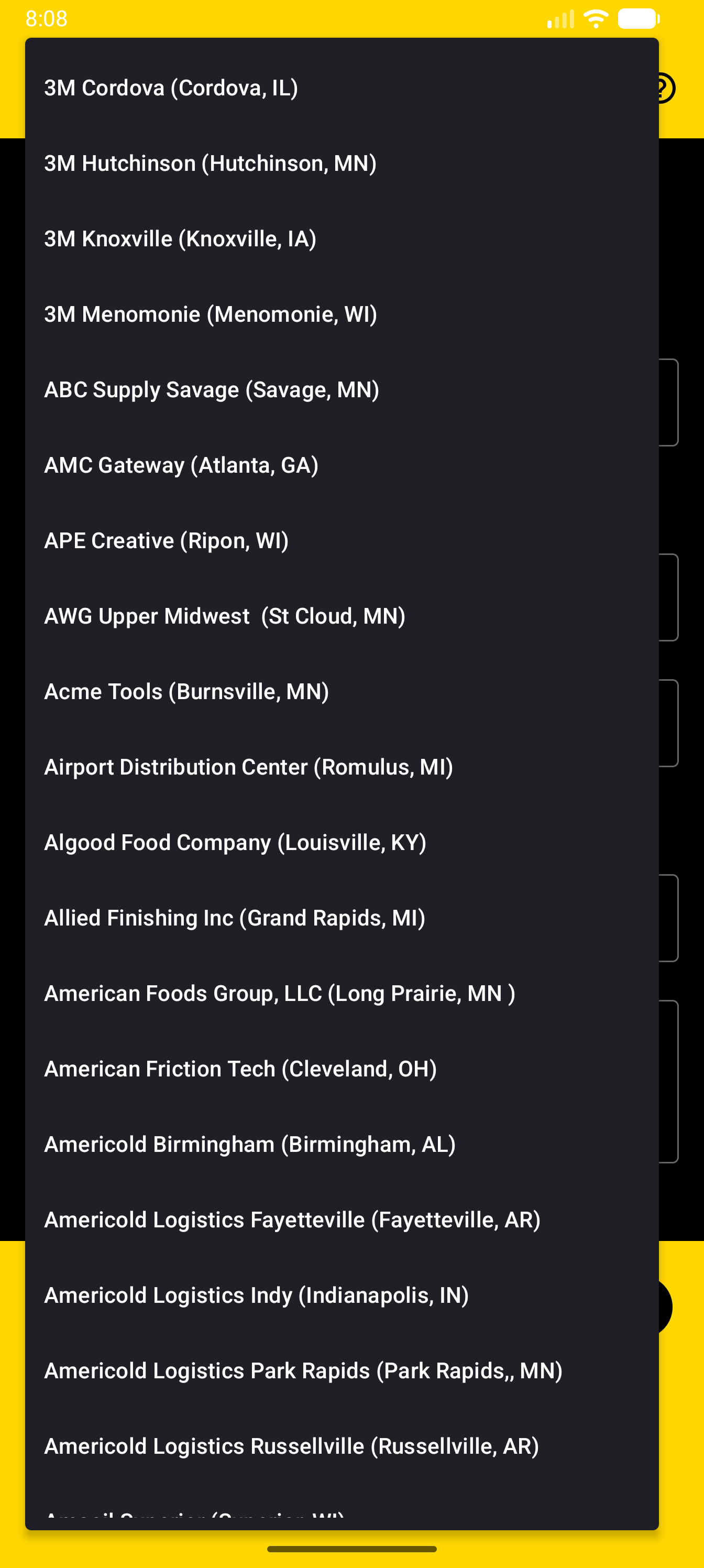 Load Log Customer List